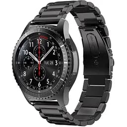 Металевий ремінець Watchbands Stainless Premium для Samsung Gear S3 Samsung Galaxy Watch 46mm Silver - чорний (WB006METALBLACK)