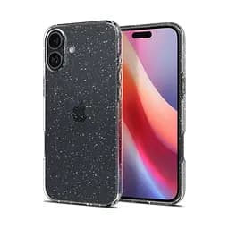 Чехол Spigen Liquid Crystal Glitter для iPhone 16 Crystal Quartz (ACS08192) + защитное стекло