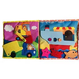 Текстильна розвиваюча книга для малят Bambini "Машинка" 403662 - мініатюра 3