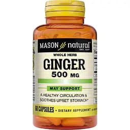 Імбир Mason Natural Ginger 500 мг 60 капсул