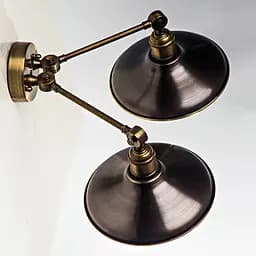 Настінне латунне бра двійне, PikArt арт. 1105 коричневий