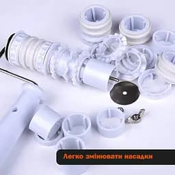 Валик для нарізки смуг та декору мастики марципана тіста кондитерський пластиковий зі змінними насадками 17 см, Kitchen Master Білий 85828 - мініатюра 7