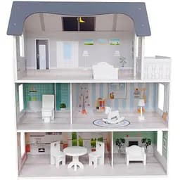 Дерев'яний іграшковий будиночок FreeON сірий