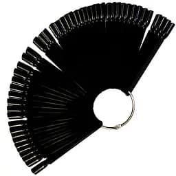 Типсы на кольце Canni черные 50 шт.