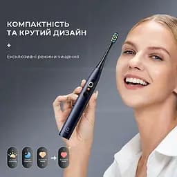 Електрична зубна щітка Oclean X Plus Pro Digital Blue - мініатюра 15