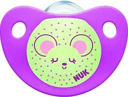 Силиконовая пустышка Nuk Trendline Day&Night, 0-6 мес., розовый (3952322)