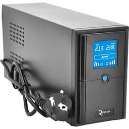 Источник бесперебойного питания Ritar ERTM650 390W ELF D, LCD, AVR, 2st, 2xSchuko socket, 1x12V7Ah, metal Case Q4