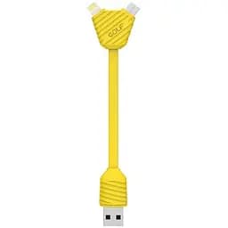 Кабель GOLF GC-28S Pineapple Series Micro&Lightning cable Yellow