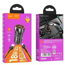 Адаптер автомобільний HOCO Micro USB Cable Blue shield Z46 коричневий - мініатюра 2