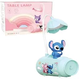 Дитяча настільна лампа Стіч баночка блакитна (348B)