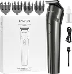 Тример Xiaomi Enchen Beardo, Black, для бороди/усів, 4 насадки, робота від акумулятора/мережі, індикатор зарядки - мініатюра 2