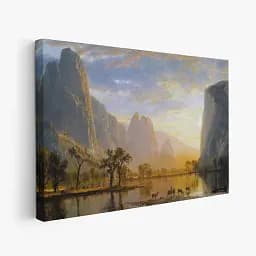 Інтер'єрна картина Долина Йосеміті, Альберт Бірштадт, Albert Bierstadt, репродукція картини, 60×90 см (id7003) - мініатюра 2