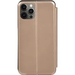 Чохол-накладка Toto Book Rounded Leather Case Apple iPhone 12 Pro Max Gold