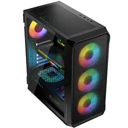Корпус LogicConcept PORTOS MESH+GLASS ARGB fans 4x120 мм BLACK без БЖ ATX (AT-PORTOS-10-0000000-0002) - мініатюра 7
