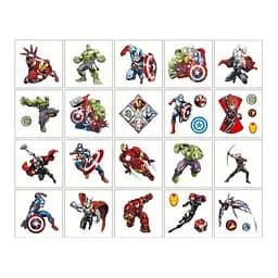 Набор временных татуировок "Супергерои мини" Fresh Tattoo superheroes-20-01 размер 5х5 см