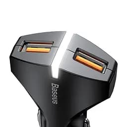 Автомобільний зарядний пристрій Baseus Rocket Dual USB 3A QC 3.0 Fast Charge Black CCALL-RK01 - мініатюра 2