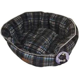 Лежанка AnimAll Royal Soft-2 M BLACK-MARINE для собак та котів клітка 59×53×23 см