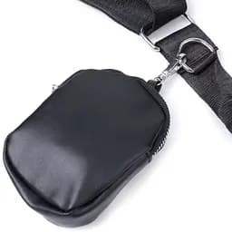 Зручна жіноча сумка крос-боді з монетницею з екошкіри Vintage 22796 чорна - мініатюра 5