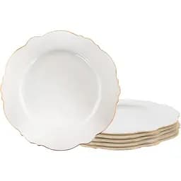 Набір тарілок Hanna Home 27 см 6 шт. білий (922-051)