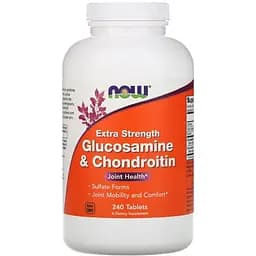 Глюкозамін та хондроітин посиленої дії Now Foods Glucosamine & Chondroitin & MSM 240 таблеток