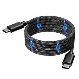 Кабель Choetech ХСС-1051 Black USB-C to USB-C Magnetic PD3.1 240W 1.8m (43-00127) - мініатюра 2