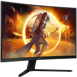 Монітор TFT 31.5" AOC CQ32G4VE, VA, QHD, 180Гц, 0,5 мс, вигнутий, 2хHDMI, DP, чорно-сірий (CQ32G4VE) - мініатюра 8