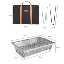 Гриль портативний Naturehike Picnic BBQ Grill NH20CJ006, р-р L, сталь - мініатюра 3