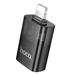 Перехідник Hoco UA36 iP male to USB female OTG transparent adapter чорний - мініатюра 3