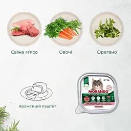 Вологий корм для котів Morando Tradizioni беззерновий паштет із свининою, морквою та стручковою квасолею 100 г - мініатюра 2