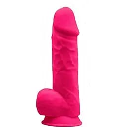 Фалоімітатор із вібрацією SilexD Norman Vibro Pink (MODEL 1 size 8,5in), двошаровий, діаметр 5 см