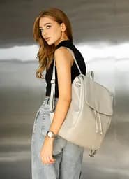 Жіночий рюкзак Sambag Loft LN сірий 38 х 28 х 18 см (22400030)