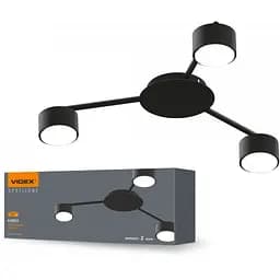 Світильник Videx під лампу 3xGX53 накладний Чорний VL-SPF20B-B
