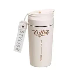 Термочашка Coffee 480 мл з керамічною колбою, бежевий Yiwu HP-14-14BE - мініатюра 2