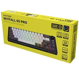 Клавиатура игровая механическая HATOR HTK-4160-UA Skyfall 65 PRO Wireless Aurum Vanila Silent Switch USB, 2,4 ГГц, BT 5.3 Black-White - мініатюра 7