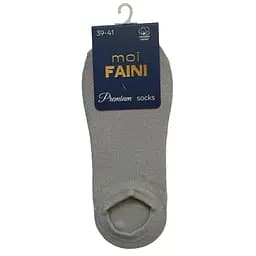 Носки мужские ультракороткие "Сеть" из индийского хлопка, серые 113021А