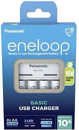 Зарядний пристрій Panasonic K-KJ61MCD40USB Basic USB Charger + Eneloop NI-MH AA 2000 MAh 4 шт. - мініатюра 4