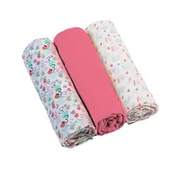 Багаторазові пелюшки BabyOno, муслін, 70х70 см, рожевий з білим, 3 шт. (348/02)