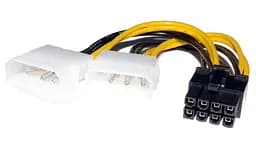 Кабель 8 pin to 2molex Video power перехідник живлення відеокарти Ritar