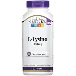L-Lysine 21st Century 1000 mg 90 таблеток