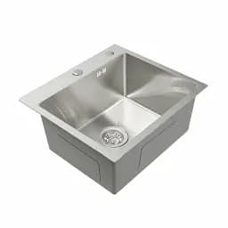 Кухонна мийка Platinum Handmade з нержавіючої сталі 3 мм прямокутна 50x45x22 см (000033605) - мініатюра 2