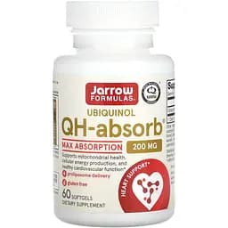 Убіхінол Jarrow Formulas Ubiquinol QH-Absorb 200 мг 60 капсул