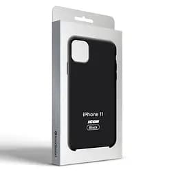 Силиконовый чехол для Apple iPhone 11, ICON2 Case, черный, противоударный, панель, защита всего корпуса, матовая поверхность Soft Touch, выступает над дисплеем, совместим с защитными стеклами и пленками, с микрофиброй, ArmorStandart (ARM60552) - мініатюра 9