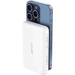 Універсальна мобільна батарея Acefast Magnetic Wireless 10000mAh 20W PD,QC 3.0 QI 15W ультра тонкий M26 White (6974316285212) - мініатюра 2