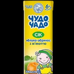 Сок Чудо-Чадо Яблочно-абрикосовый с мякотью, 200 мл