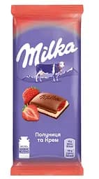 Шоколад Міlkа полуниця та крем 90 г (423359)
