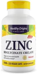 Хелат цинку бісгліцинату Healthy Origins Zinc Bisglycinate Chelate 50 mg, 120 вегакапсул