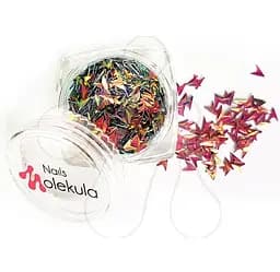 Декор для дизайну нігтів Nails Molekula 1,5 г No 08 Розово- зелений голографик куточок