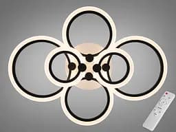Стильная светодиодная люстра смарт светильник с пультом, 90 Вт, черный