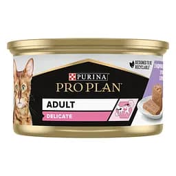 Уцінка. Вологий корм для котів з чутливим травленням Purina Pro Plan Delicate мус з індичкою 85 г (12458899) - мініатюра 3
