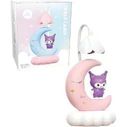 Дитяча настільна лампа Куромі на місяці біла (352A)